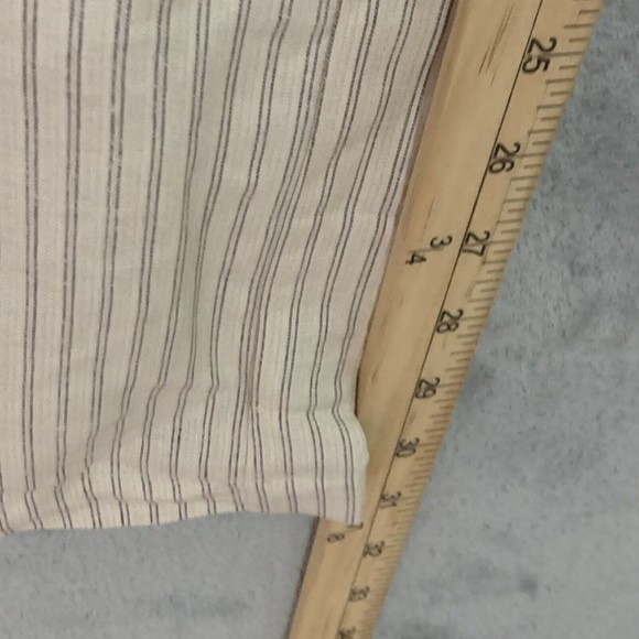 Lane Bryant Cream Striped Wide Leg Pants - Picture 7 of 9